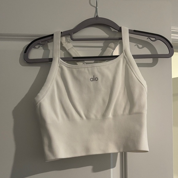 ALO Yoga Tops - Alo Seamless White Ribbed Tank